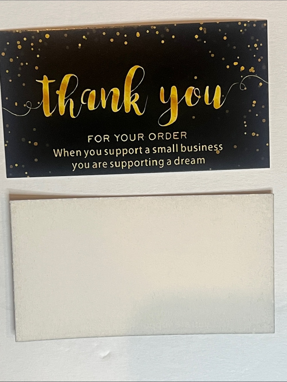 (25) Black & Gold Thank You Cards - Picture 3 of 5
